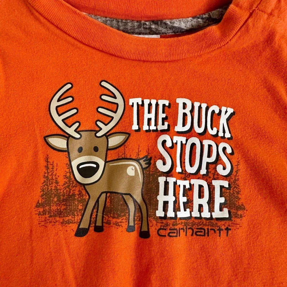 Carhartt‎ Baby Buck Stops Here Deer Camo Layered Bodysuit 24 Months